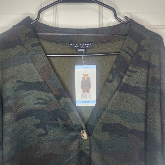 Sanctuary Camo Knit Cardigan Sweater - Picture 2 of 5